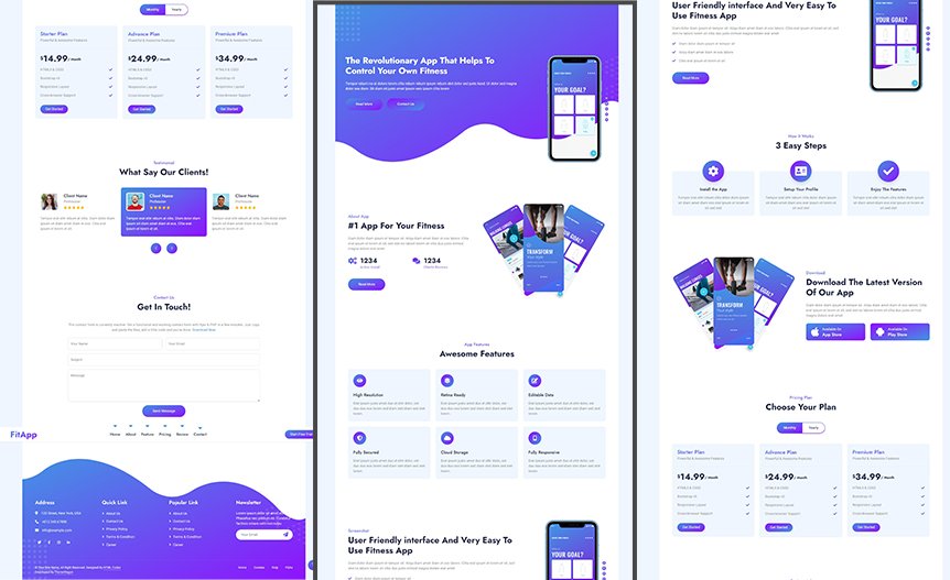 Screenshot of the demo website