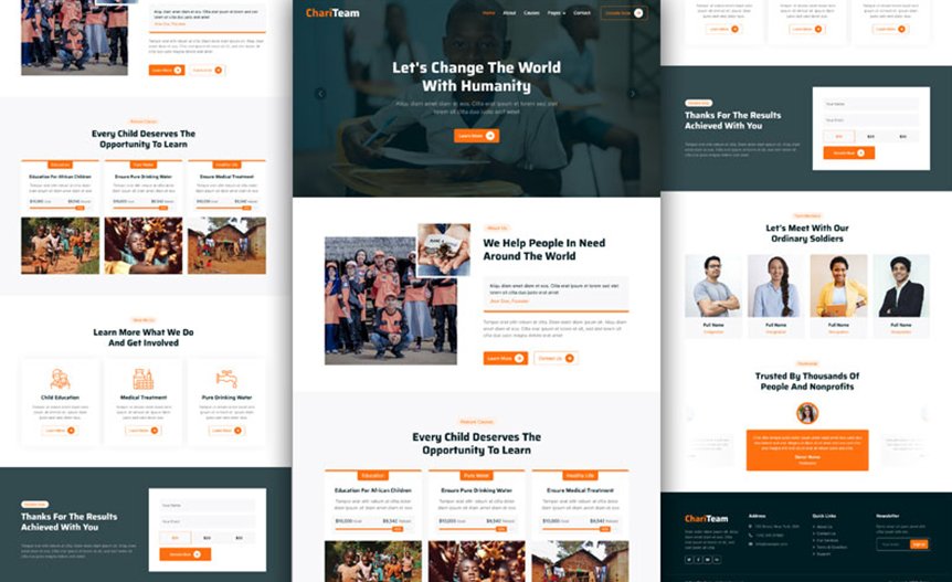 Screenshot of the demo website
