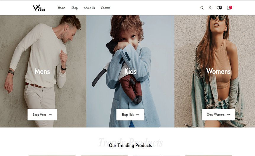 Screenshot of the demo website