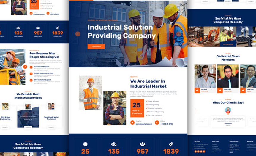 Screenshot of the demo website