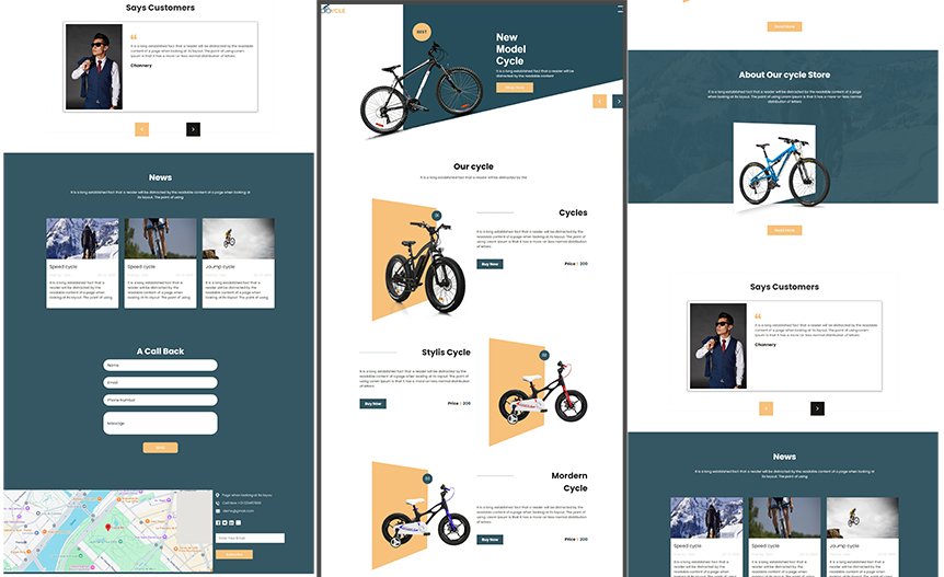 Screenshot of the demo website
