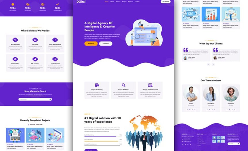 Screenshot of the demo website