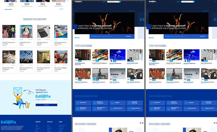 Screenshot of the demo website