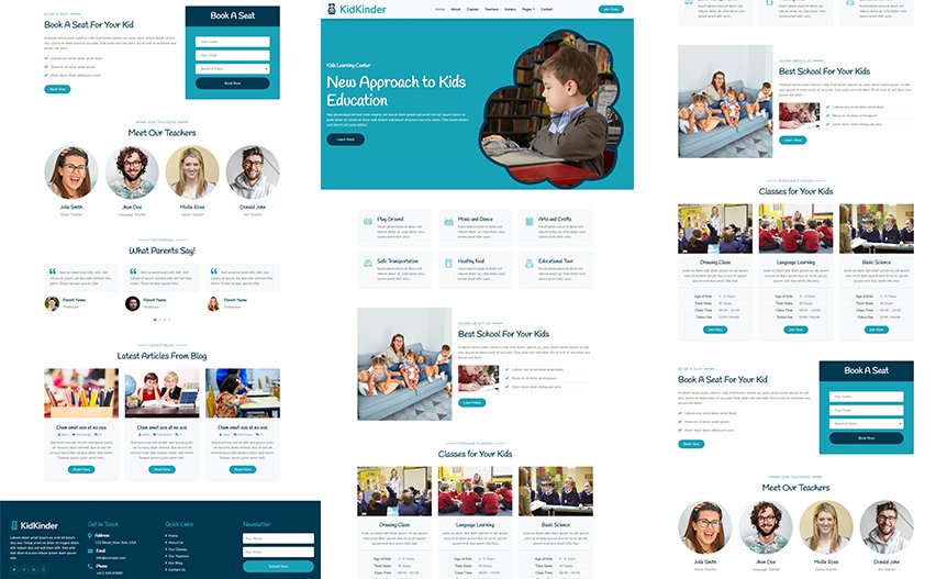 Screenshot of the demo website