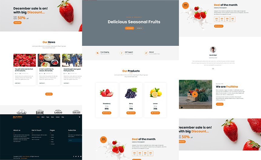 Screenshot of the demo website