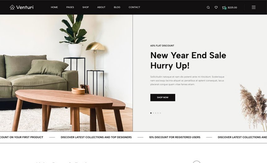 Screenshot of the demo website