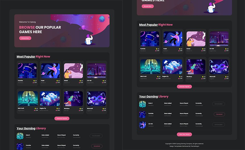 Screenshot of the demo website