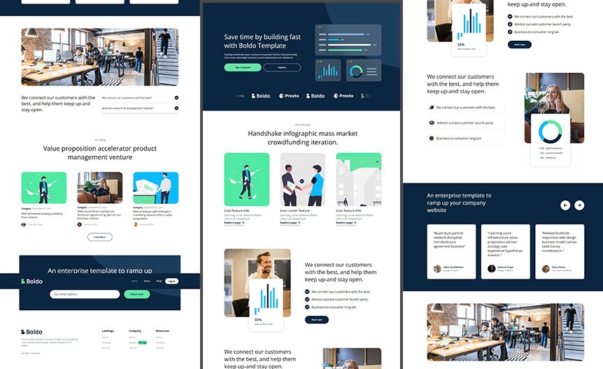 Screenshot of the demo website