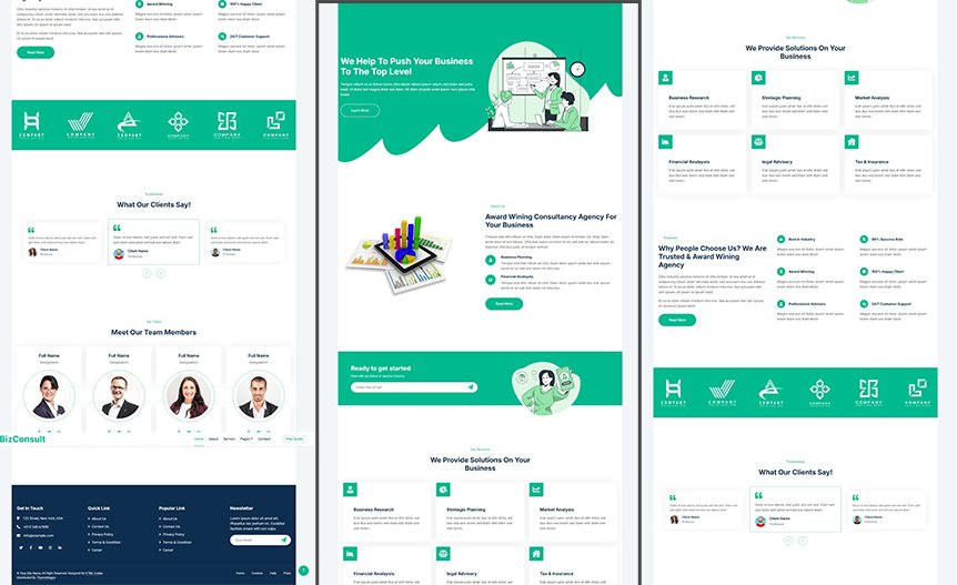 Screenshot of the demo website