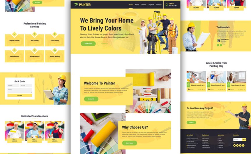 Screenshot of the demo website