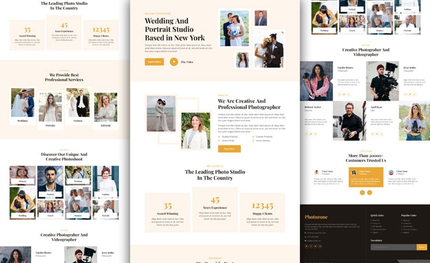 Screenshot of the demo website