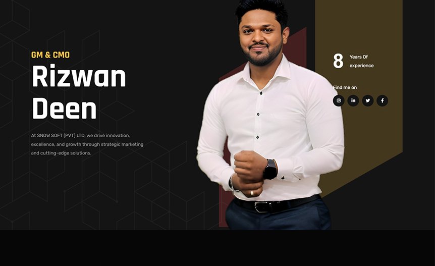 Screenshot of the demo website