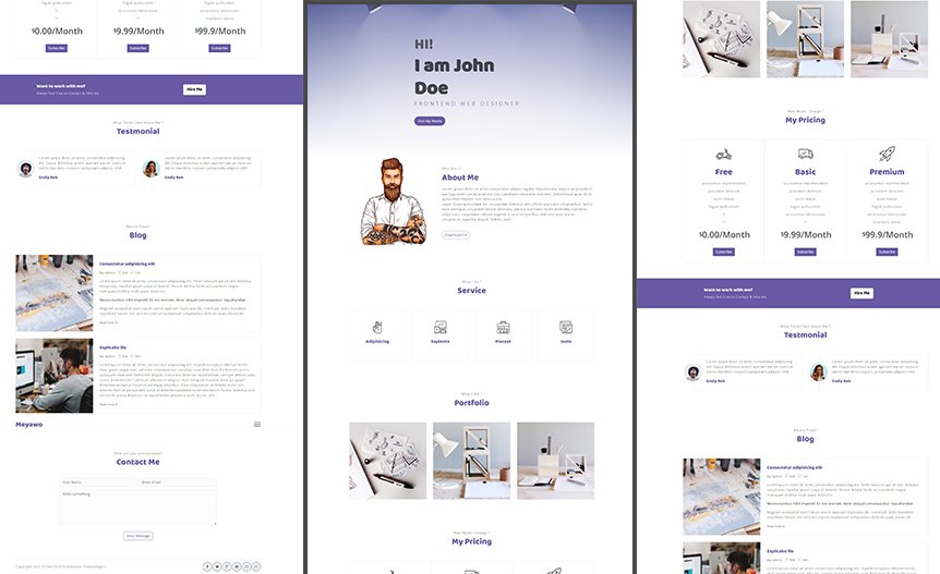 Screenshot of the demo website