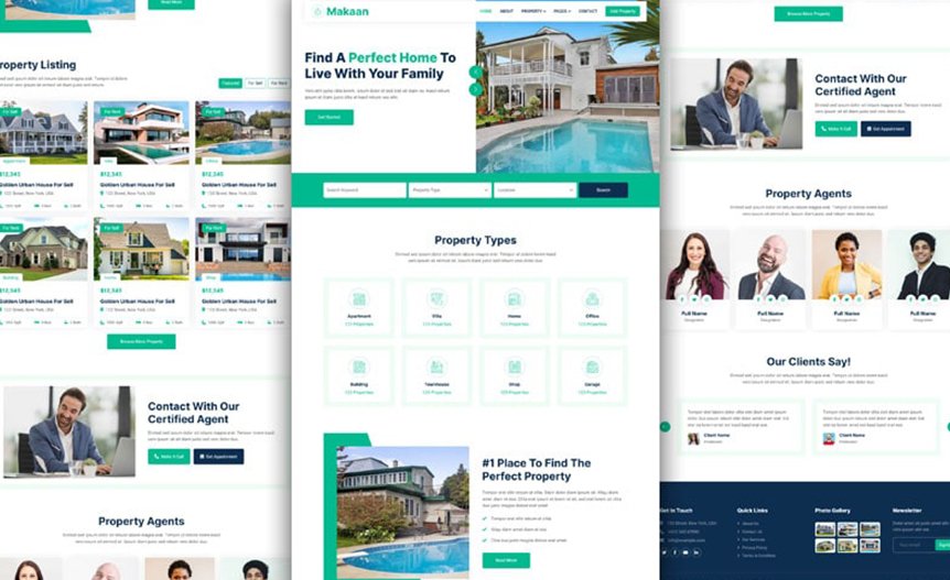 Screenshot of the demo website