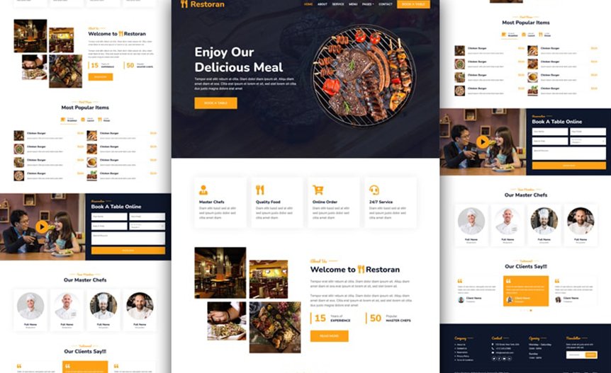 Screenshot of the demo website