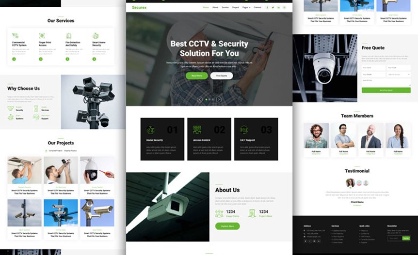 Screenshot of the demo website