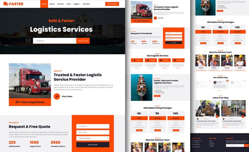 Screenshot of the demo website