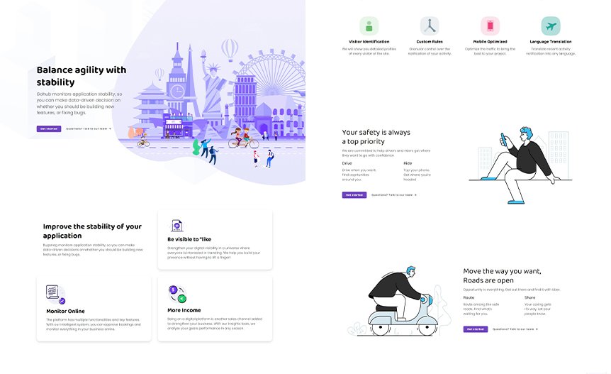 Screenshot of the demo website